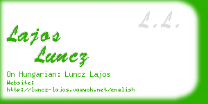 lajos luncz business card